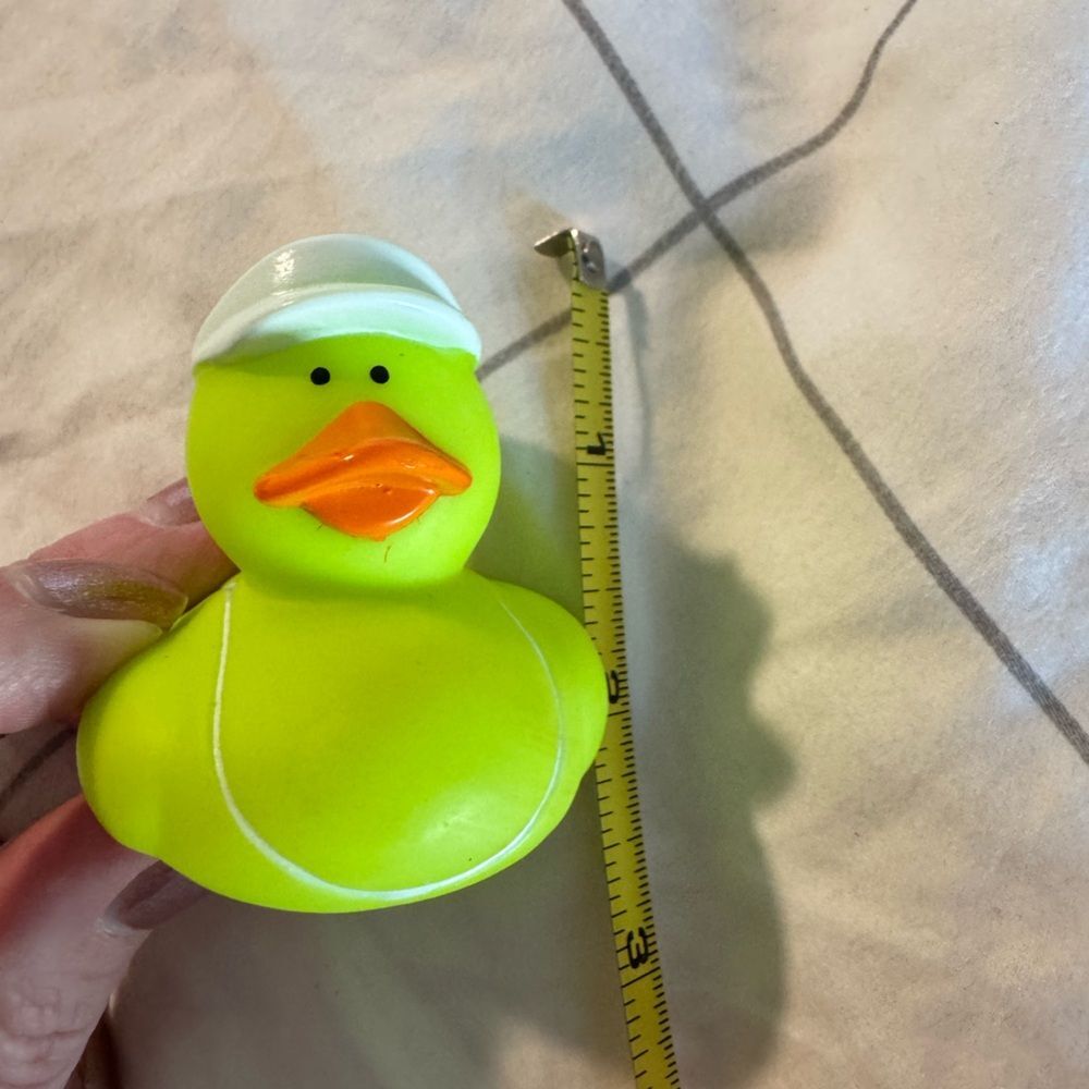 Tennis ball rubber duck